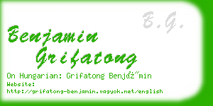 benjamin grifatong business card